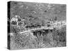 Men on Wagon Wave and Tip Hats to Photographer Photograph - Deadwood, SD-Lantern Press-Stretched Canvas