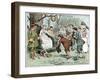 Men paying homage to-Randolph Caldecott-Framed Giclee Print