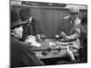 Men Playing a Crib Game, a Card Game, in an English Pub-Hans Wild-Mounted Photographic Print