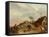 Men Playing At Bowls-David the Younger Teniers-Framed Stretched Canvas