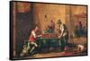 Men Playing Backgammon in a Tavern-David Teniers the Younger-Framed Stretched Canvas