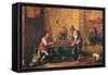 Men Playing Backgammon in a Tavern-David Teniers the Younger-Framed Stretched Canvas