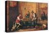 Men Playing Backgammon in a Tavern-David Teniers the Younger-Stretched Canvas