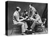 Men Playing Cards with Prince Leopold-null-Stretched Canvas