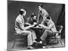 Men Playing Cards with Prince Leopold-null-Mounted Photographic Print