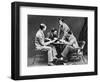 Men Playing Cards with Prince Leopold-null-Framed Photographic Print