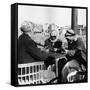 Men Playing Domino at the Table of a Cafe in Baghdad-Mario de Biasi-Framed Stretched Canvas