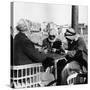 Men Playing Domino at the Table of a Cafe in Baghdad-Mario de Biasi-Stretched Canvas