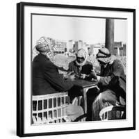 Men Playing Domino at the Table of a Cafe in Baghdad-Mario de Biasi-Framed Photographic Print