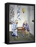 Men Playing Go, Artwork-CCI Archives-Framed Stretched Canvas