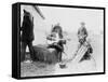 Men Playing Kazoos and Guitar Photograph-Lantern Press-Framed Stretched Canvas