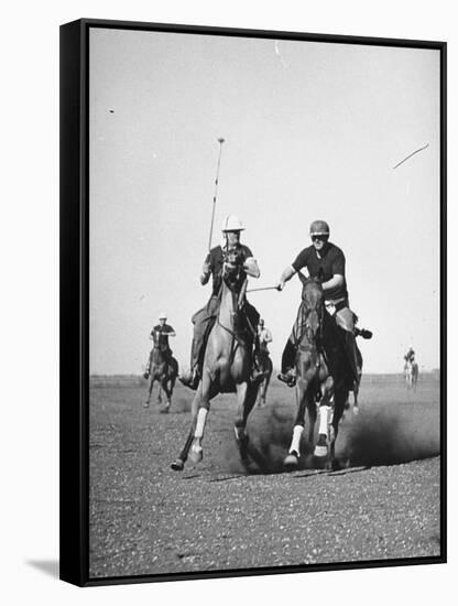 Men Playing Polo-Carl Mydans-Framed Stretched Canvas