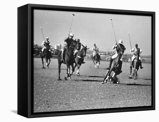 Men Playing Polo-Carl Mydans-Framed Stretched Canvas