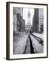 Men Posing While Laying Pipe, Philadelphia, Pennsylvania-null-Framed Photo