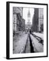 Men Posing While Laying Pipe, Philadelphia, Pennsylvania-null-Framed Photo