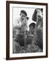 Men Pounding the Grapes to Smash Them-null-Framed Photographic Print