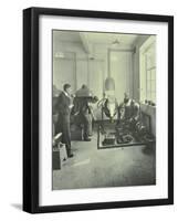 Men Pouring Molten Metal in a Foundry, School of Engineering and Navigation, London, 1931-null-Framed Photographic Print