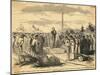 Men Praying at New Telegraph Station-null-Mounted Giclee Print