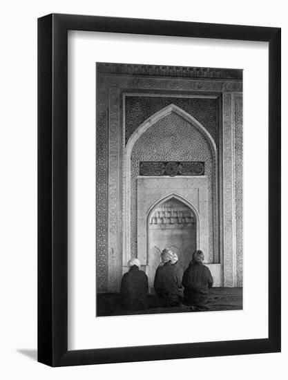 Men Praying at Qibla Niche-null-Framed Photographic Print