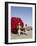 Men Pulling Wooden Cart Piled with Red Water Containers Along Road, Balkh Province, Afghanistan-Jane Sweeney-Framed Photographic Print