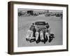 Men Pushing Car During Nat. Hot Rod Assoc. Drag Meet-Ralph Crane-Framed Photographic Print