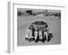 Men Pushing Car During Nat. Hot Rod Assoc. Drag Meet-Ralph Crane-Framed Photographic Print