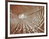 Men Pushing Railway Trucks Along the Rotherhithe Tunnel, Stepney, London, June 1907-null-Framed Photographic Print