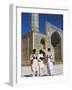 Men Reading in Front of the Friday Mosque or Masjet-Ejam, Herat, Afghanistan-Jane Sweeney-Framed Photographic Print