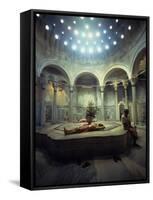 Men Relax in the Cagologlu Hamami, Turkish Bath, in Istanbul, Turkey, Europe-Woolfitt Adam-Framed Stretched Canvas
