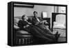 Men Relaxing at Home After Work-Nina Leen-Framed Stretched Canvas