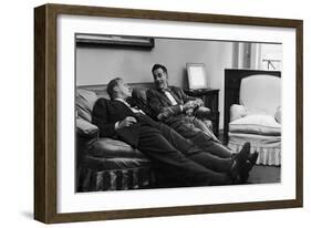 Men Relaxing at Home After Work-Nina Leen-Framed Giclee Print