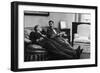 Men Relaxing at Home After Work-Nina Leen-Framed Giclee Print