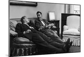 Men Relaxing at Home After Work-Nina Leen-Mounted Giclee Print