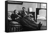 Men Relaxing at Home After Work-Nina Leen-Framed Stretched Canvas