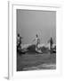 Men Riding the Waves on Surf Boards-null-Framed Photographic Print