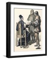 Men's Costume of C15th-null-Framed Art Print