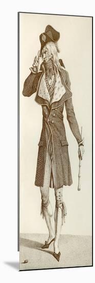 Men's Fashion During the French Revolution. Les Incroyables. Members of a Fashionable Aristocratic-null-Mounted Giclee Print