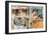 Men's Hair Styling Salon-null-Framed Art Print