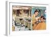 Men's Hair Styling Salon-null-Framed Art Print