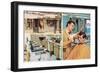 Men's Hair Styling Salon-null-Framed Art Print