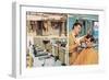 Men's Hair Styling Salon-null-Framed Premium Giclee Print
