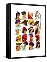 Men's Hats of Different Classes of Society, 13th-16th Century-Thurwanger Freres-Framed Stretched Canvas