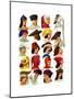 Men's Hats of Different Classes of Society, 13th-16th Century-Thurwanger Freres-Mounted Giclee Print