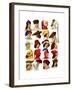 Men's Hats of Different Classes of Society, 13th-16th Century-Thurwanger Freres-Framed Giclee Print