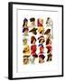 Men's Hats of Different Classes of Society, 13th-16th Century-Thurwanger Freres-Framed Giclee Print