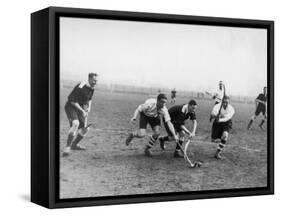 Men's Hockey Match-null-Framed Stretched Canvas