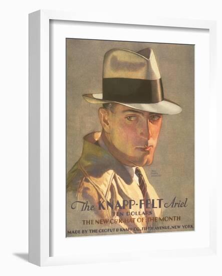 Men's Knapp-Felt Hats, USA, 1930-null-Framed Giclee Print