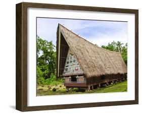 Men's Meeting House at Belau National Museum Koror, Republic of Palau, Pacific-Nico Tondini-Framed Photographic Print