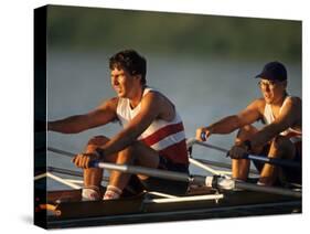 Men's Pairs Rowing Team in Action, Vancouver Lake, Washington, USA-null-Stretched Canvas