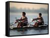 Men's Pairs Rowing Team in Action, Vancouver Lake, Washington, USA-null-Framed Stretched Canvas